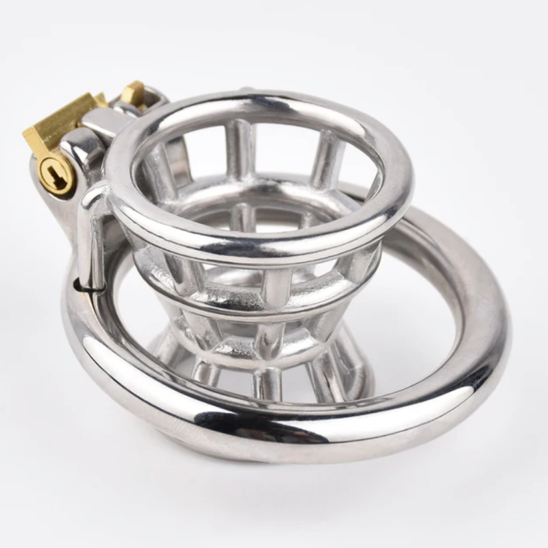 Metal Inverted Negative Chastity Cage For Men Stainless Steel Small Cock Cage - metalchastitycage