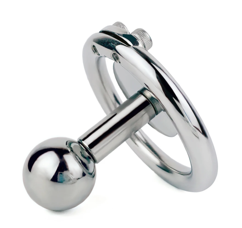 Super Small Inverted Chastity Cage with Silicone Catheter and PU Belt - metalchastitycage