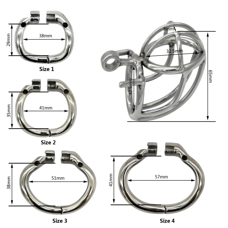 Reverse Design 304 Stainless Steel Chastity Cage For Men - metalchastitycage