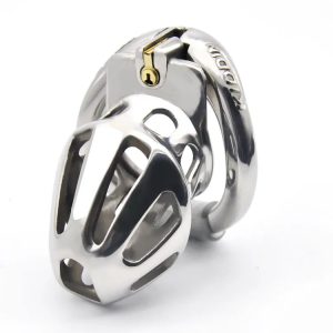 Metal Male Chastity Cage with Openable Ring Design - metalchastitycage