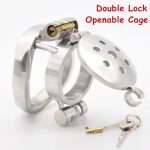 Double Lock Openable Metal Cock Cage - metalchastitycage