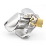 Metal Chastity Cage 316L Stainless Steel Small Penis Cage with Wide Ring - metalchastitycage