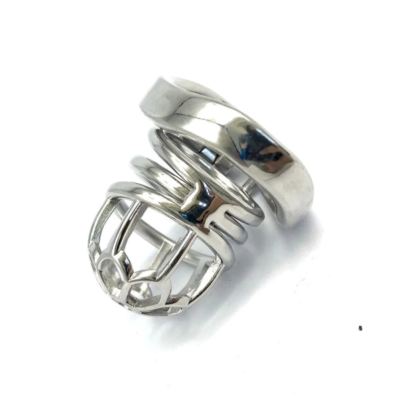 304 Stainless Steel Metal Chastity Cage Flower Shaped Male Chastity Device - metalchastitycage