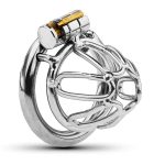 Small Stainless Steel Male Chastity Cage - metalchastitycage