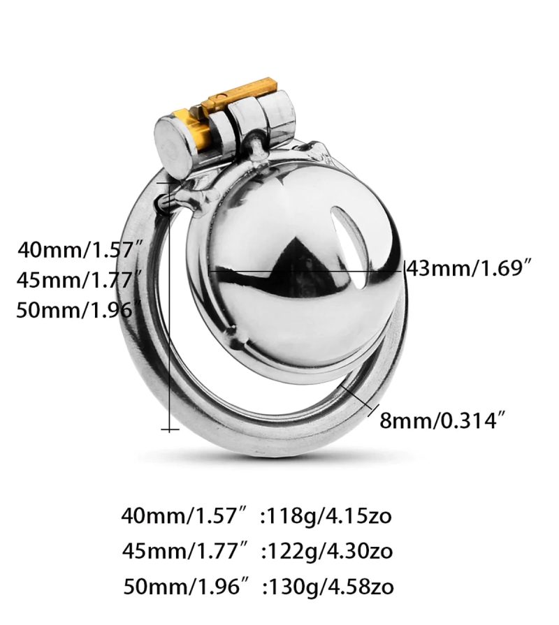 New Small Metal Chastity Cage Device For Sissy BDSM Stainless Steel Penis Ring - metalchastitycage