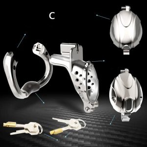 Metal Openable Ring Quick Disassemble Cap Flip Design Male Chastity Device - metalchastitycage