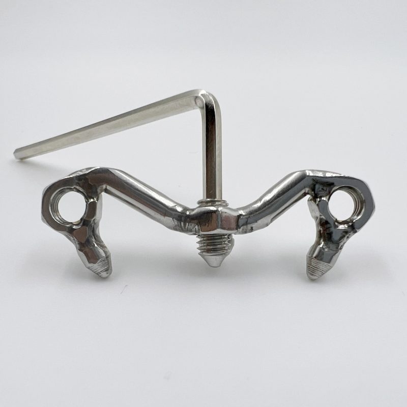 Small Flat Chastity Cage Stainless Steel Male Chastity Device with Detachable Accessories - metalchastitycage