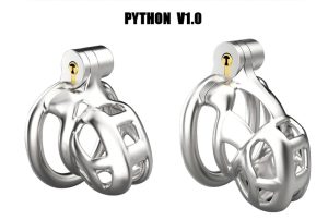 316 Stainless Steel Python V1.0&V2.0 Mamba Chastity Cage - metalchastitycage