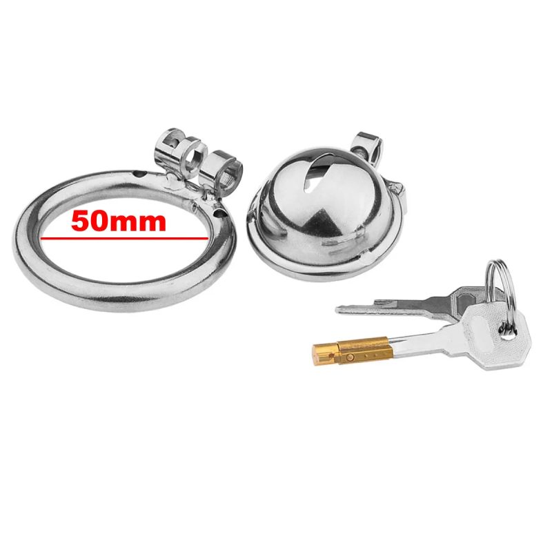 New Small Metal Chastity Cage Device For Sissy BDSM Stainless Steel Penis Ring - metalchastitycage