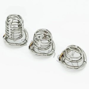 Metal Chastity Cage with Arc Penis Ring - metalchastitycage