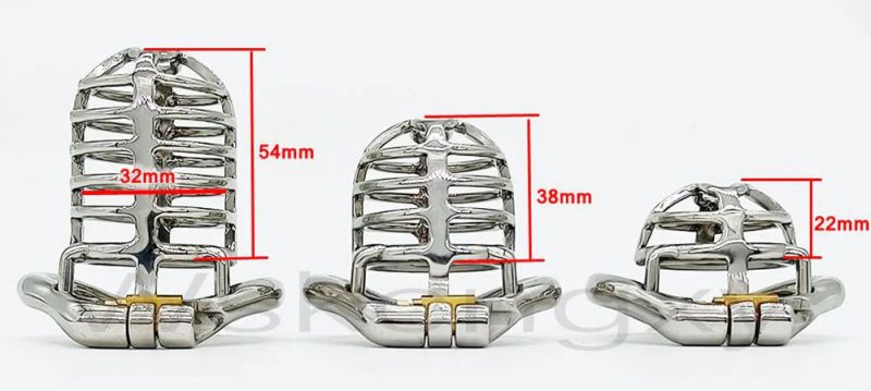 Metal Chastity Cage with Arc Penis Ring - metalchastitycage