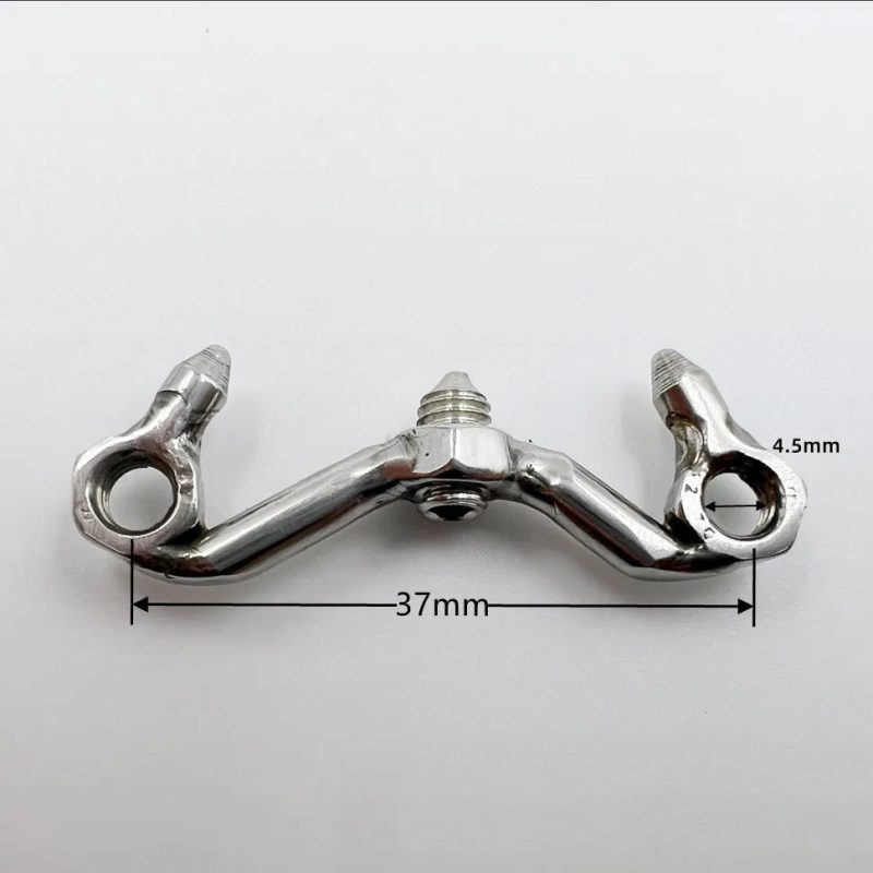 Small Flat Chastity Cage Stainless Steel Male Chastity Device with Detachable Accessories - metalchastitycage