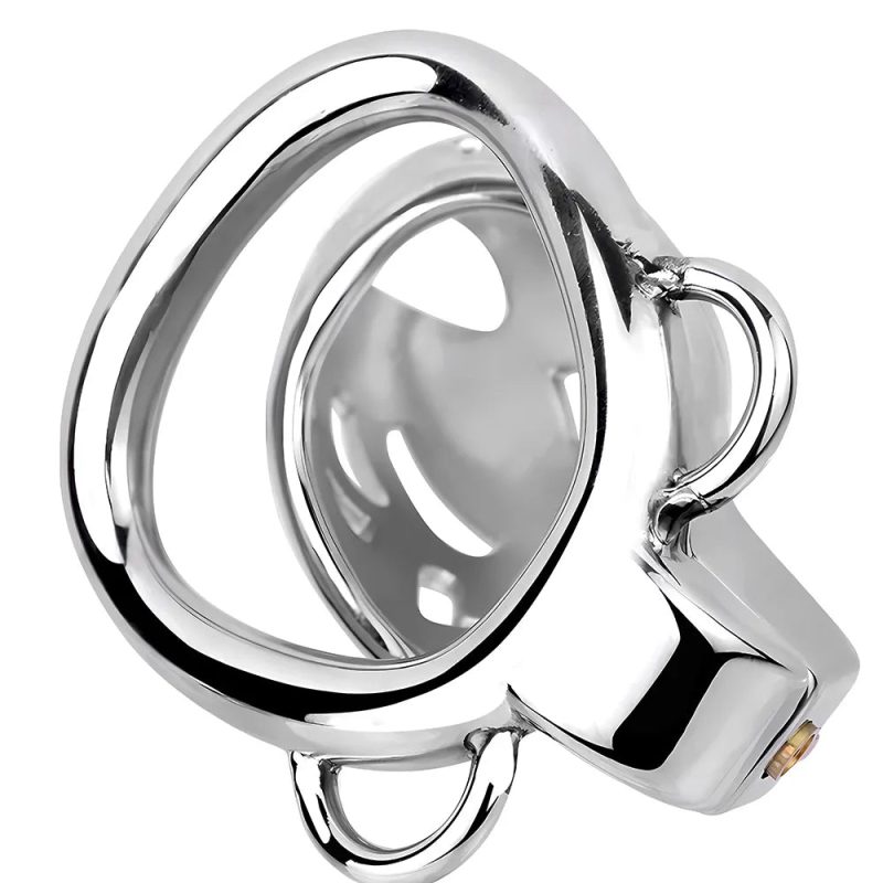 Metal Cobra Chastity Cage with Removable PU Belt Chastity Device For Men - metalchastitycage