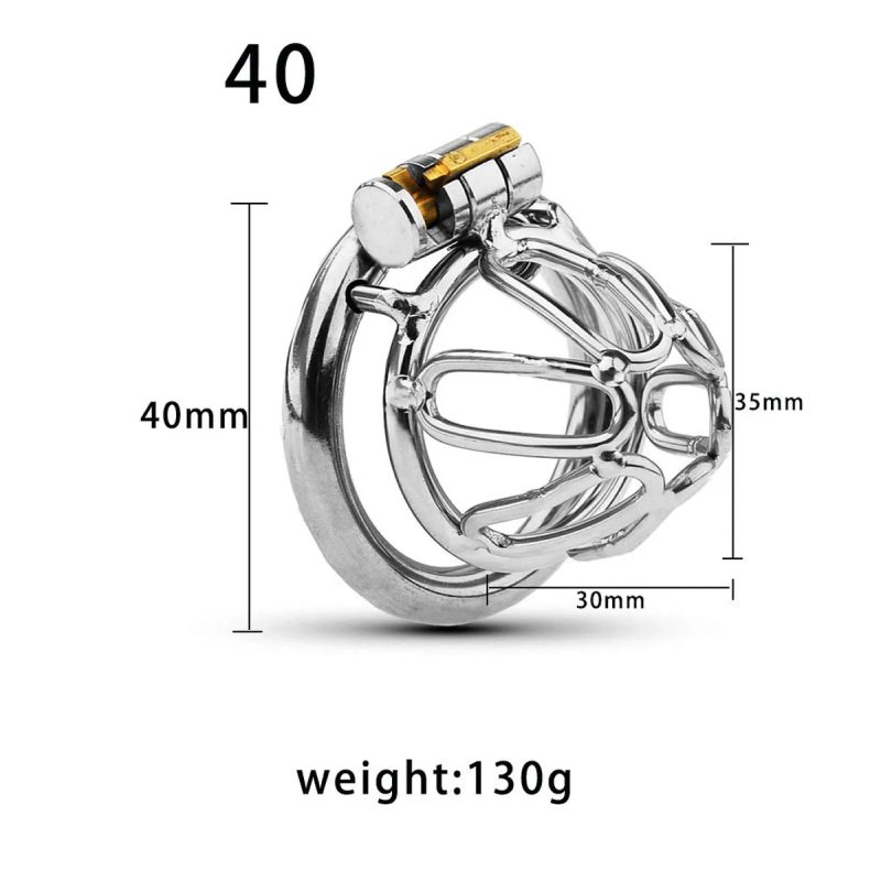 Small Stainless Steel Male Chastity Cage - metalchastitycage