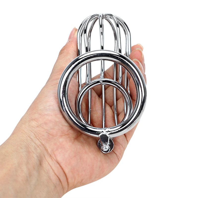 Metal Chastity Cage For Men Breathable Penis Sleeve with Lock - metalchastitycage