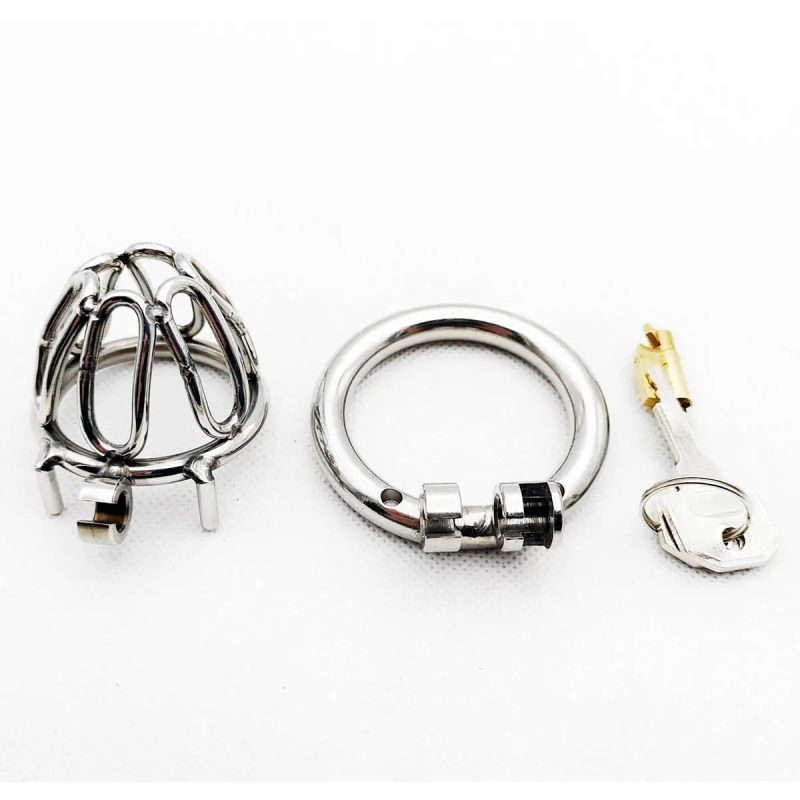 Small Stainless Steel Male Chastity Cage - metalchastitycage