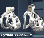 316 Stainless Steel Python V1.0&V2.0 Mamba Chastity Cage - metalchastitycage