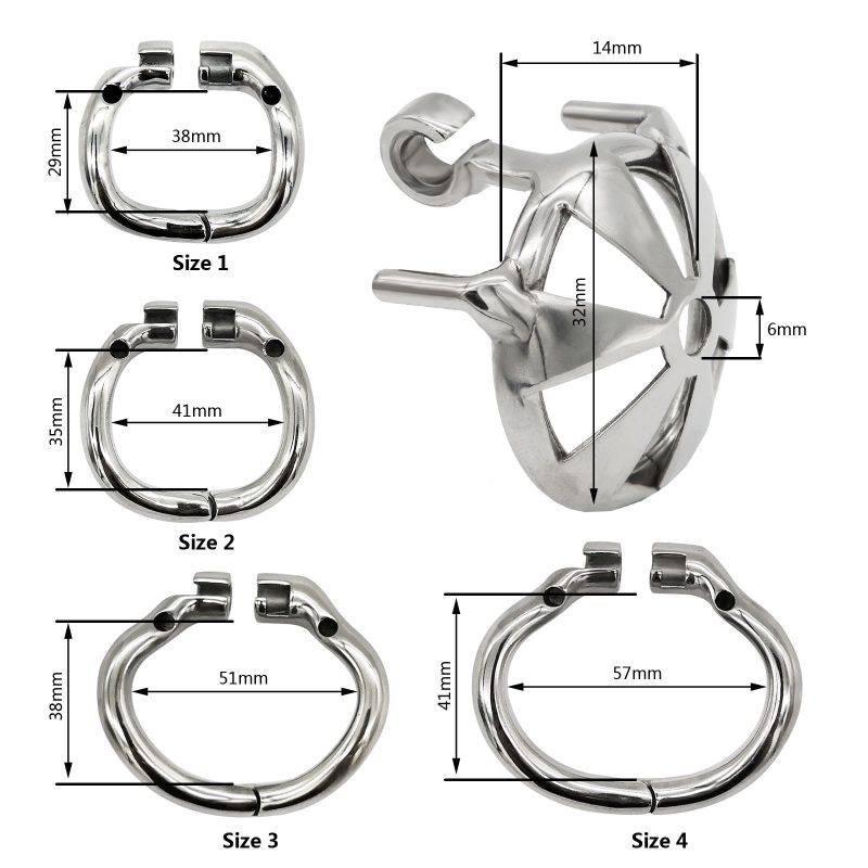 Super Small Stainless Steel Male Chastity Device Metal Cock Lock - metalchastitycage