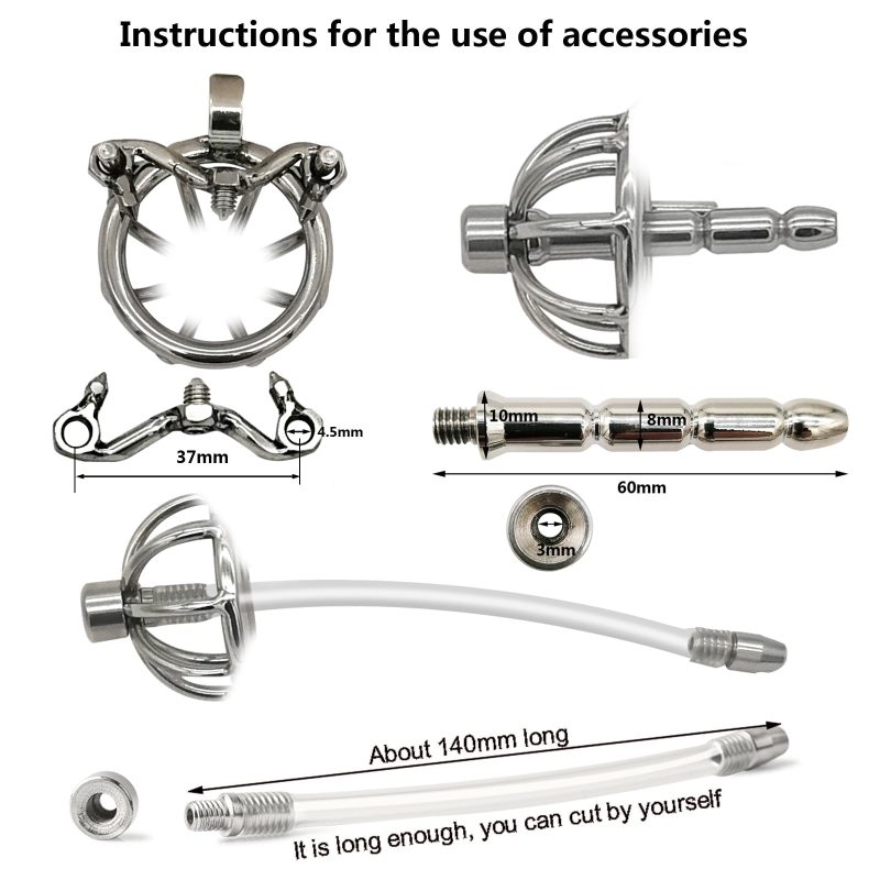 Super Small Stainless Steel Male Chastity Device Metal Cock Lock - metalchastitycage