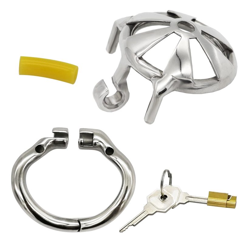 Super Small Stainless Steel Male Chastity Device Metal Cock Lock - metalchastitycage