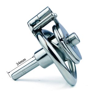 304 Stainless Steel Chastity Cage Male Chastity Lock With Catheter Penis Lock - metalchastitycage