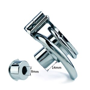 304 Stainless Steel Chastity Cage Male Chastity Lock With Catheter Penis Lock - metalchastitycage