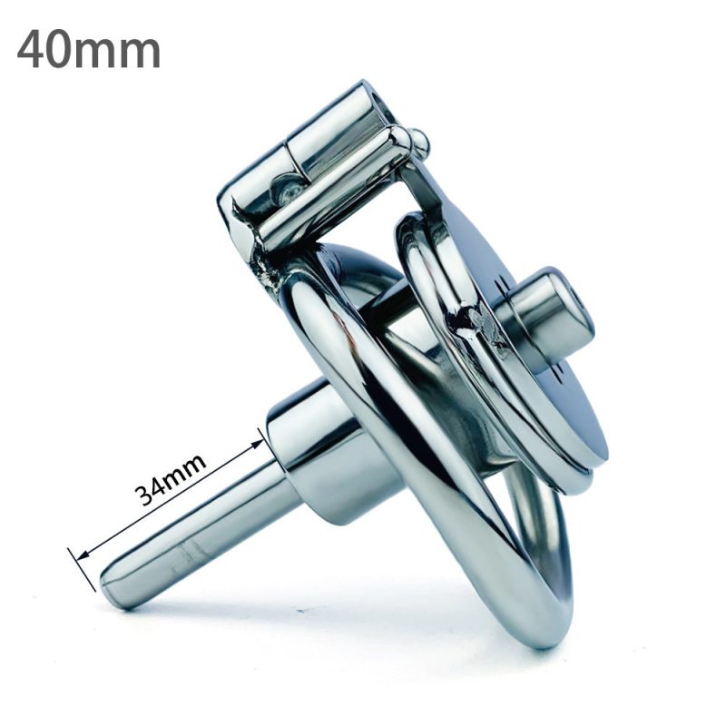 304 Stainless Steel Chastity Cage Male Chastity Lock With Catheter Penis Lock - metalchastitycage