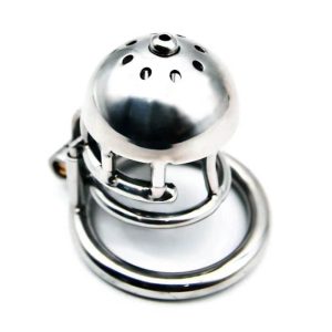 316 Stainless Steel Metal Through Hole PA Chastity Cage for Men - metalchastitycage