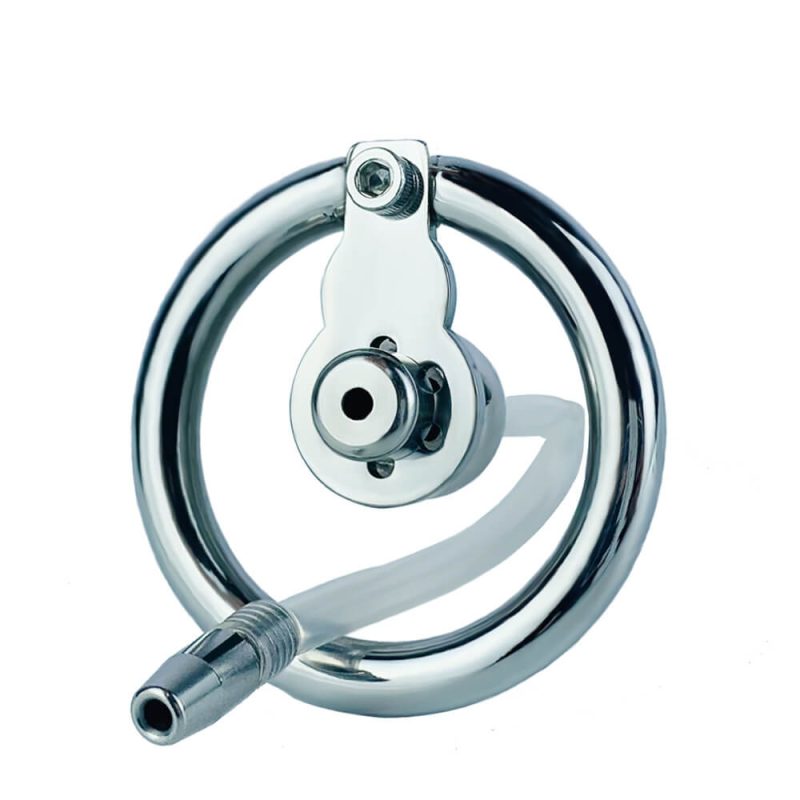 Inverted Negative Chastity Cage with Removable Steel Ball - metalchastitycage