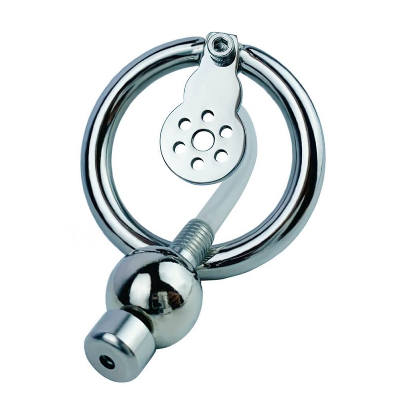 Inverted Negative Chastity Cage with Removable Steel Ball - metalchastitycage