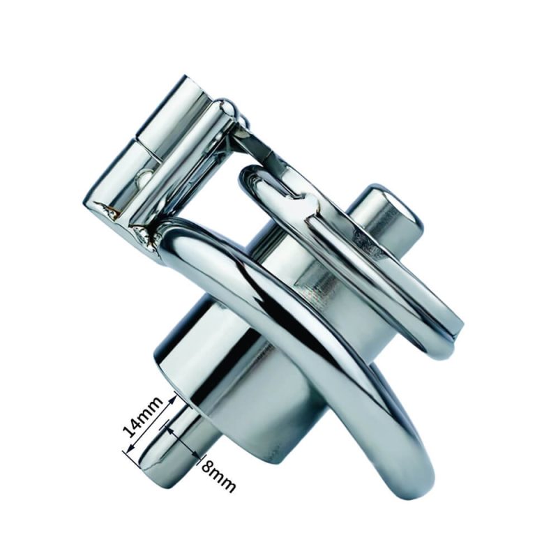 Male Single Screw with Catheter Chastity Device - metalchastitycage